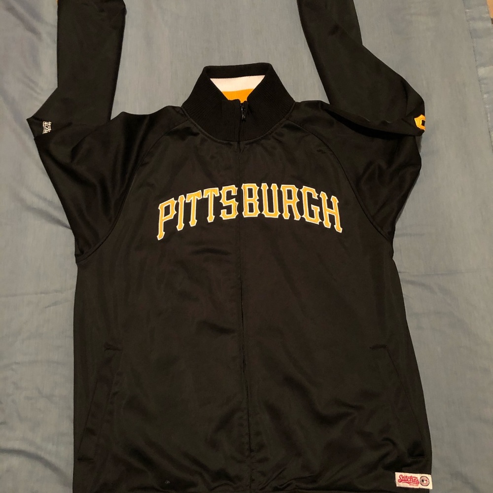 MLB Pittsburgh pirates warm-up jacket stitched wow